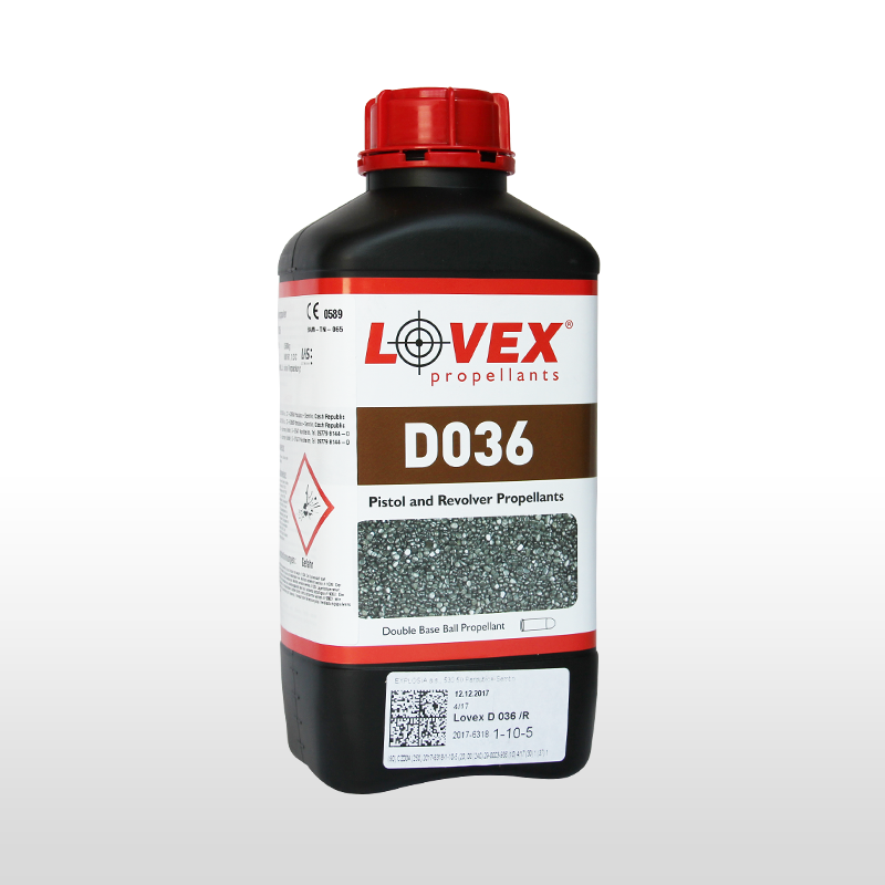 Lovex D036 Pólvora Datos de Cargas