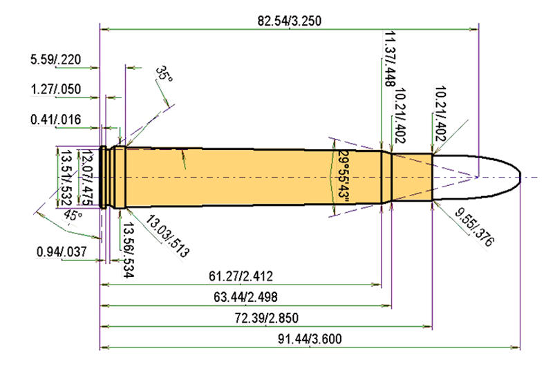 375huhma Calibres Dimensiones y especificaciones técnicas